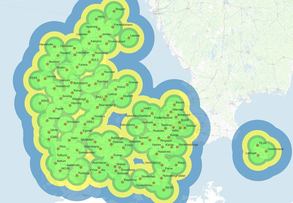 RTK Abonnement til Danmarks stærkeste GPS netværk